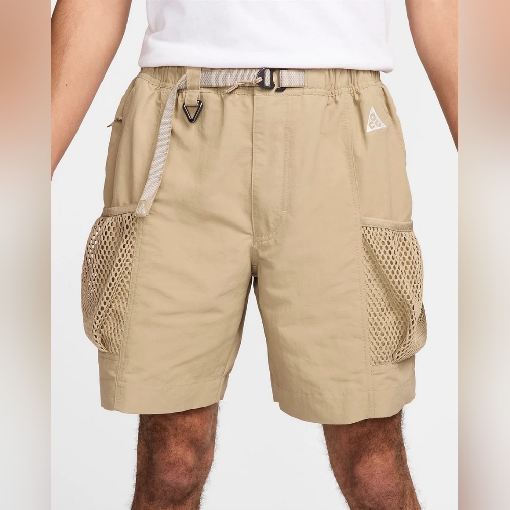 Nike ACG Snowgrass Men's Cargo Shorts Size Small Khaki/Light Iron DV9405-247 New